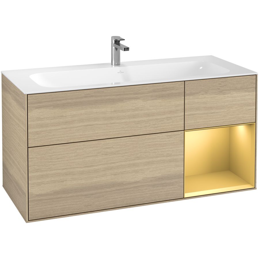 Wastafelonderkast Finion 1196x591x498mm Oak Veneer F070HFPC