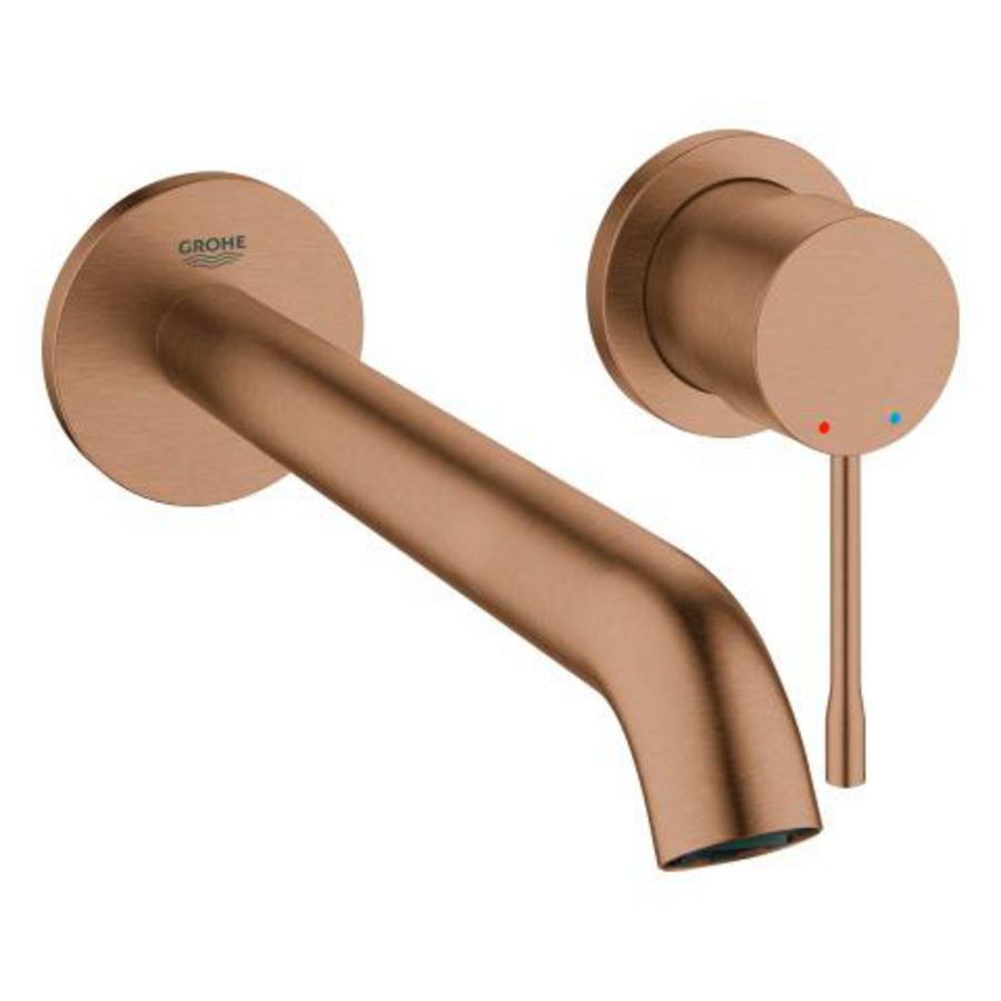 Afbouwdeel Essence L-size 2-gats wandmengkraan 1-hendel 230mm warm sunset geborsteld (mat bronskleurig) (prof) excl. inbouwdeel