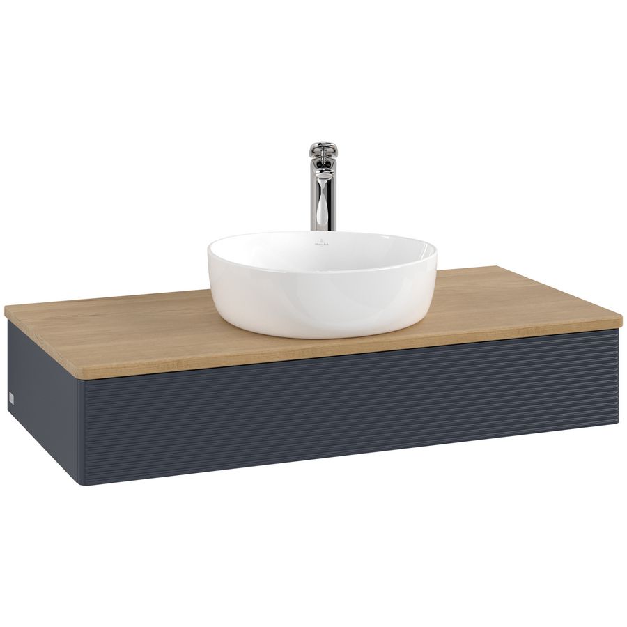 Wastafelonderkast Antao 1000x190x500mm Mid.Blue Matt Lacquer K09151HG