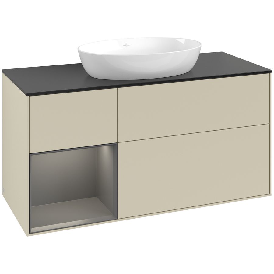 Wastafelonderkast Finion 1200x603x501mm S.Grey Matt Lacquer GA62GKHJ