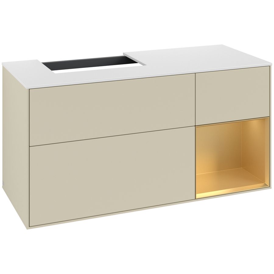 Wastafelonderkast Finion 1200x603x501mm S.Grey Matt Lacquer G151HFHJ