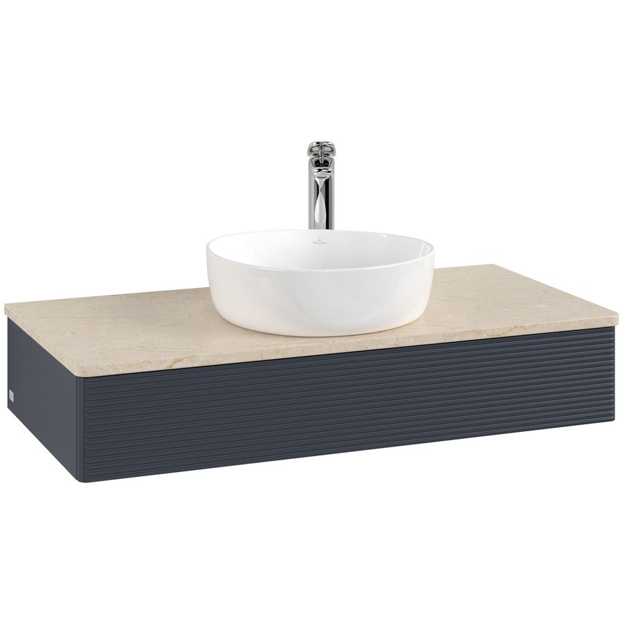 Wastafelonderkast Antao 1000x190x500mm Mid.Blue Matt Lacquer K09153HG