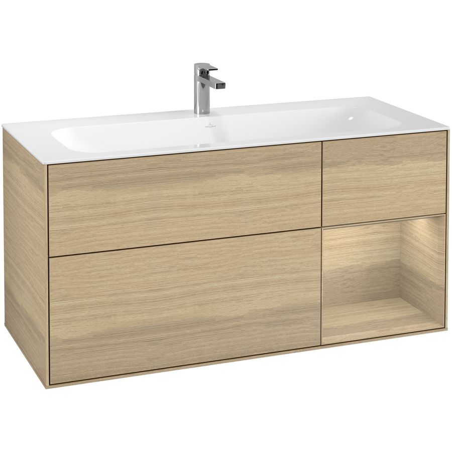 Wastafelonderkast Finion 1196x591x498mm Oak Veneer F070PCPC