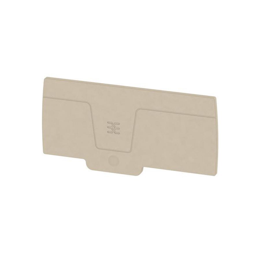 Afsluit- eindplaat d.beige h:92.7mm b:2.4mm V-0 VVE=20