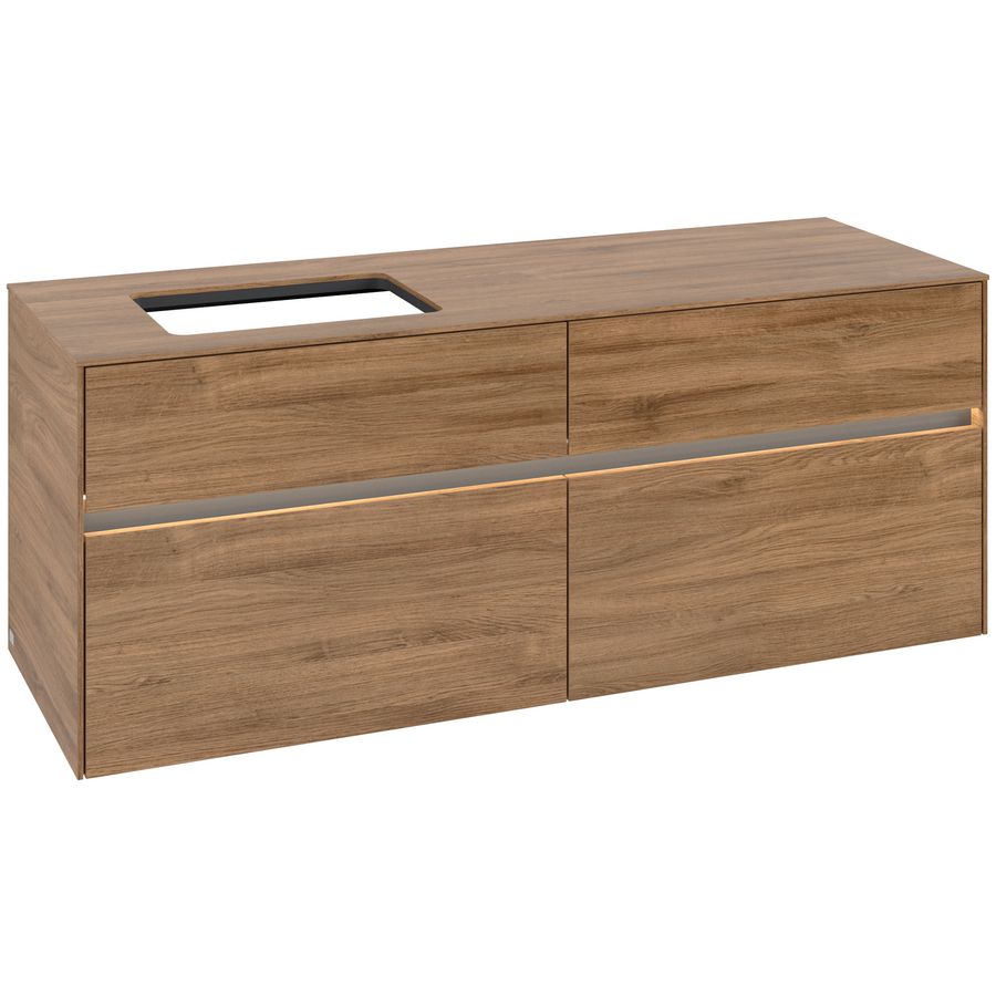 Wastafelonderkast Collaro 1400x548x500mm Oak.Kans C117B0RH