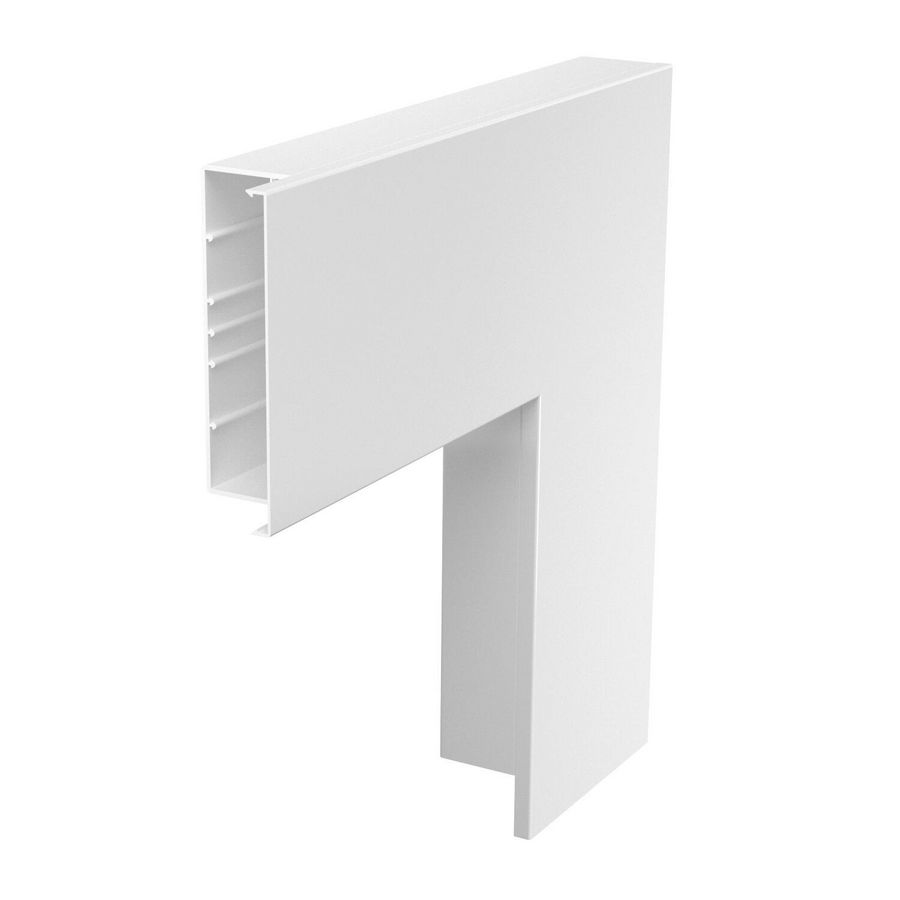 Platte hoek 560,5x210x80 polyvinylchlorid puur wit