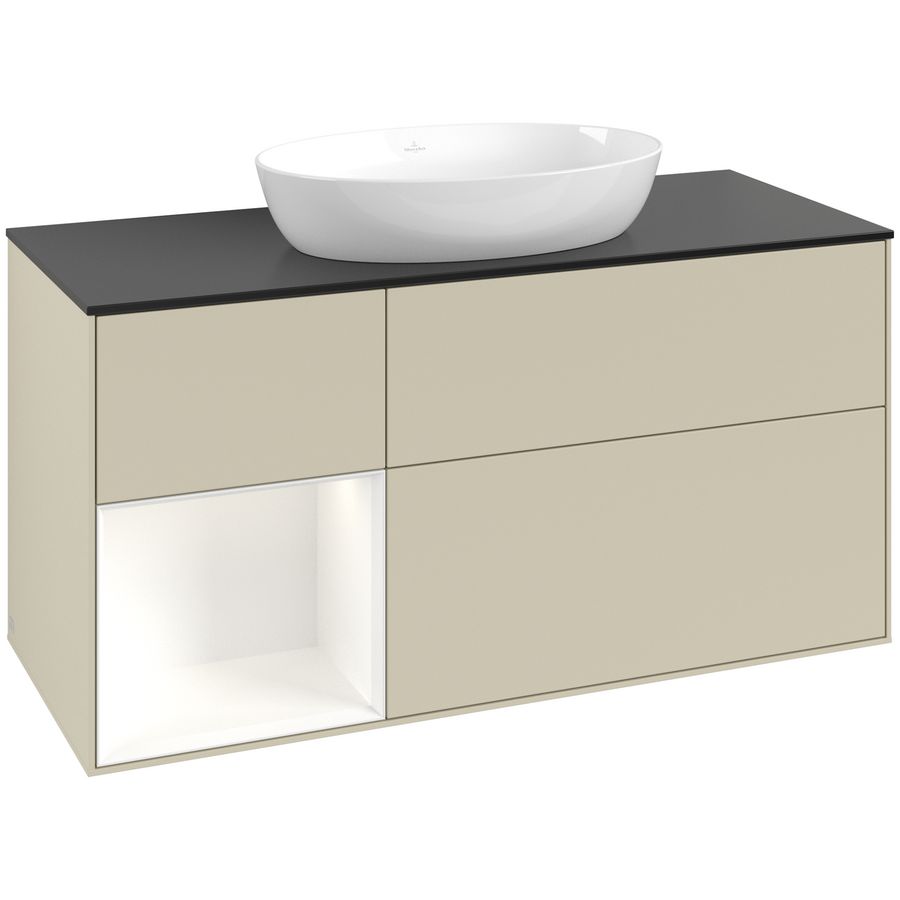 Wastafelonderkast Finion 1200x603x501mm S.Grey Matt Lacquer GA62MTHJ