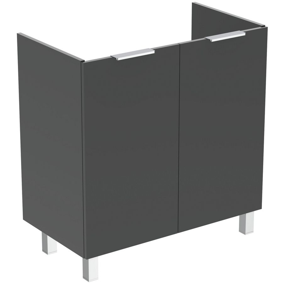 Wastafelmeubel 800x440x825mm m. 2 deuren grijs m. poten Tiempo