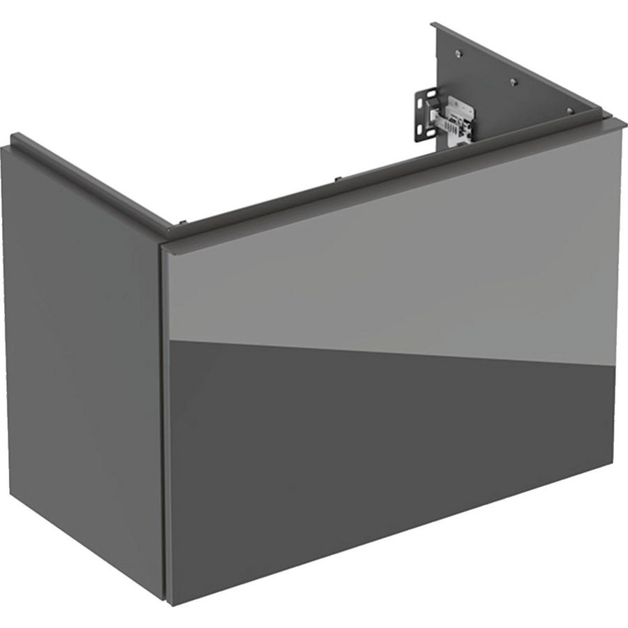 Acanto wastafelonderkast 1 lade 1 binnenlade compact B75 Lava Glas