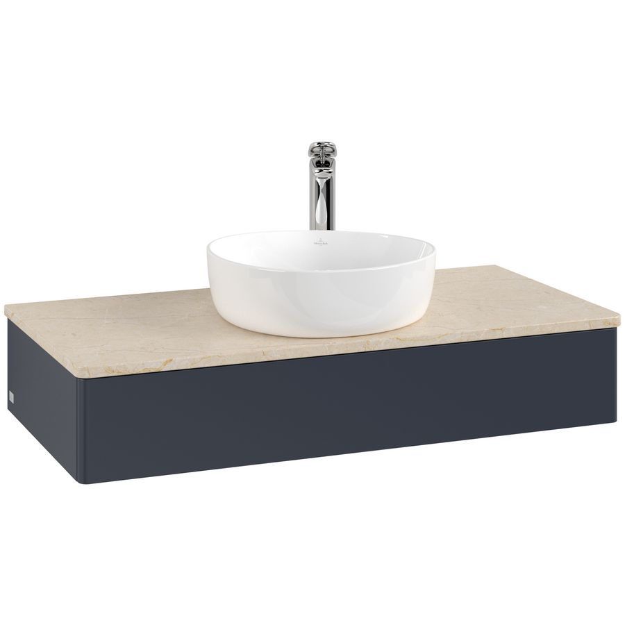 Wastafelonderkast Antao 1000x190x500mm Mid.Blue Matt Lacquer L09053HG
