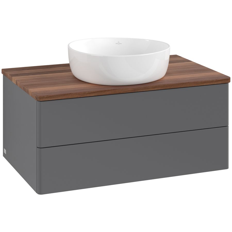 Wastafelonderkast Antao 800x360x500mm Antr. Matt Lacquer L19012GK