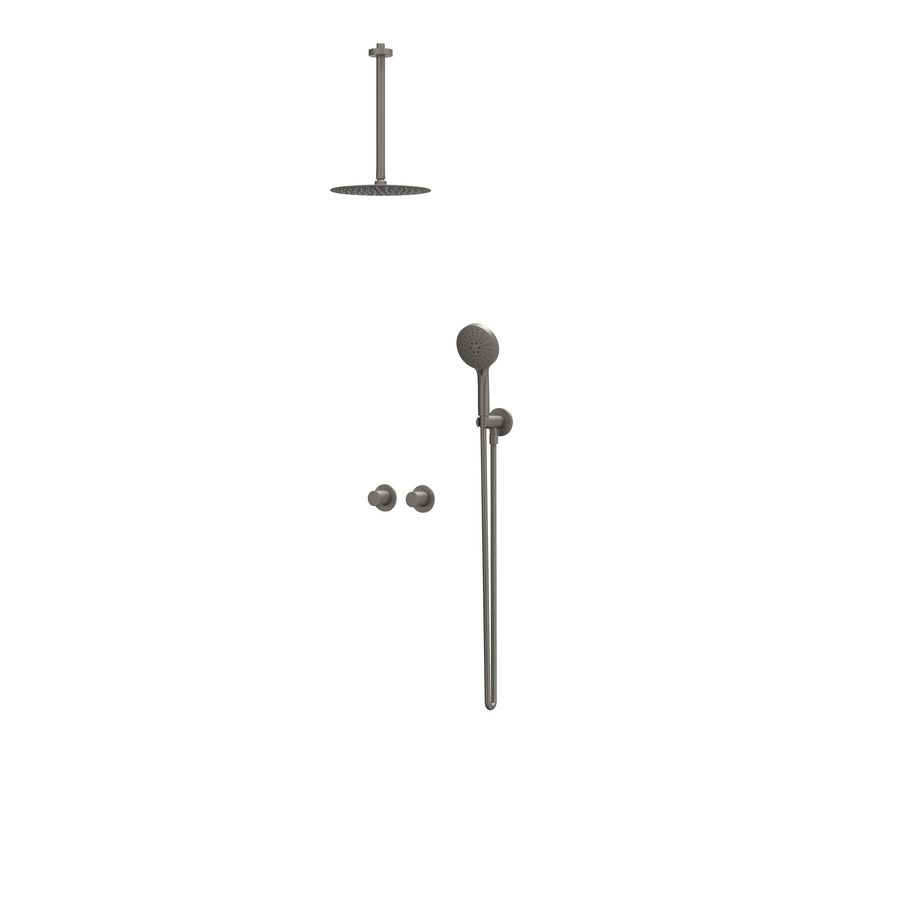 Afbouwdeel regendouche IVY combiset Bond 3 inbouwthermostaat symmetry gebor. metal black CSB3EXGMBCA excl. inbouwbox