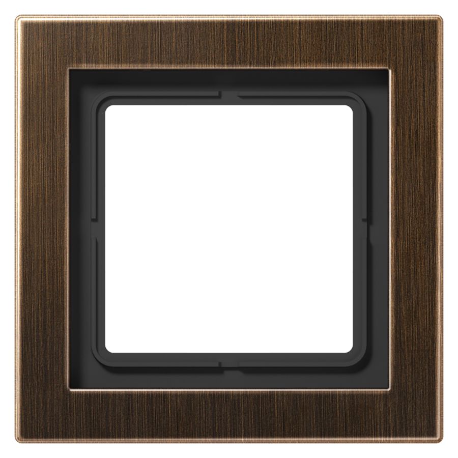 Afdekraam 1-voudig LSD messing antiek