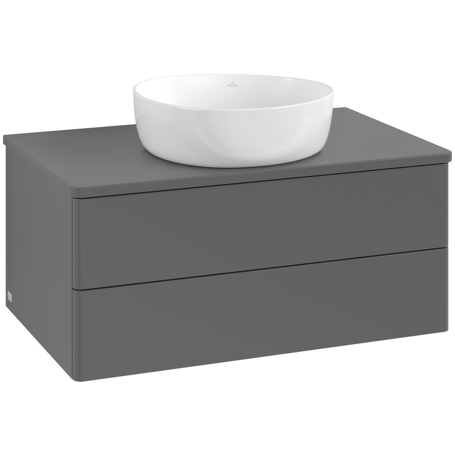 Wastafelonderkast Antao 800x360x500mm Antr. Matt Lacquer L19050GK