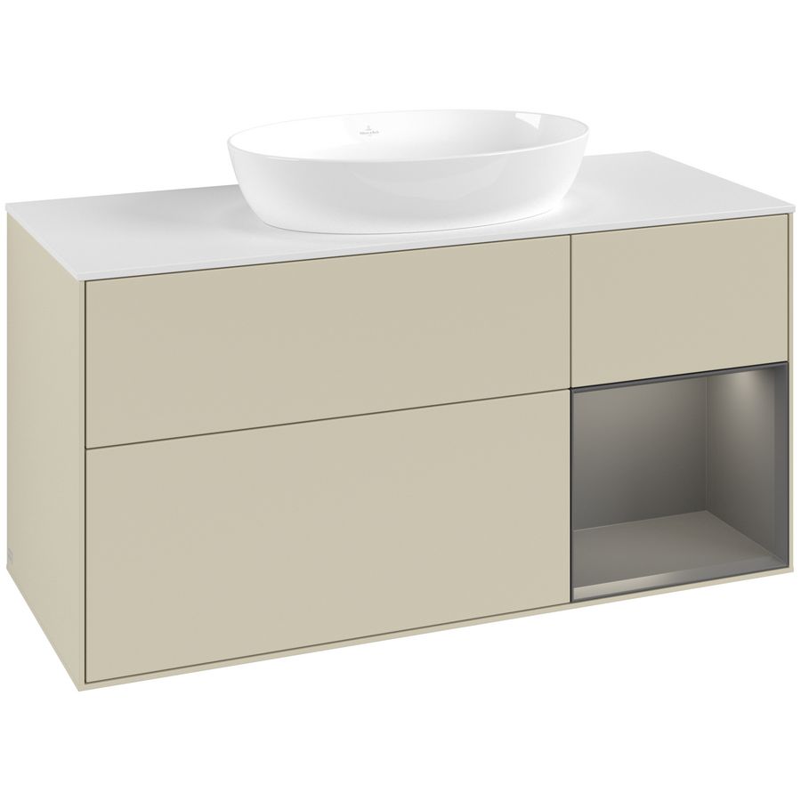 Wastafelonderkast Finion 1200x603x501mm S.Grey Matt Lacquer GA71GKHJ