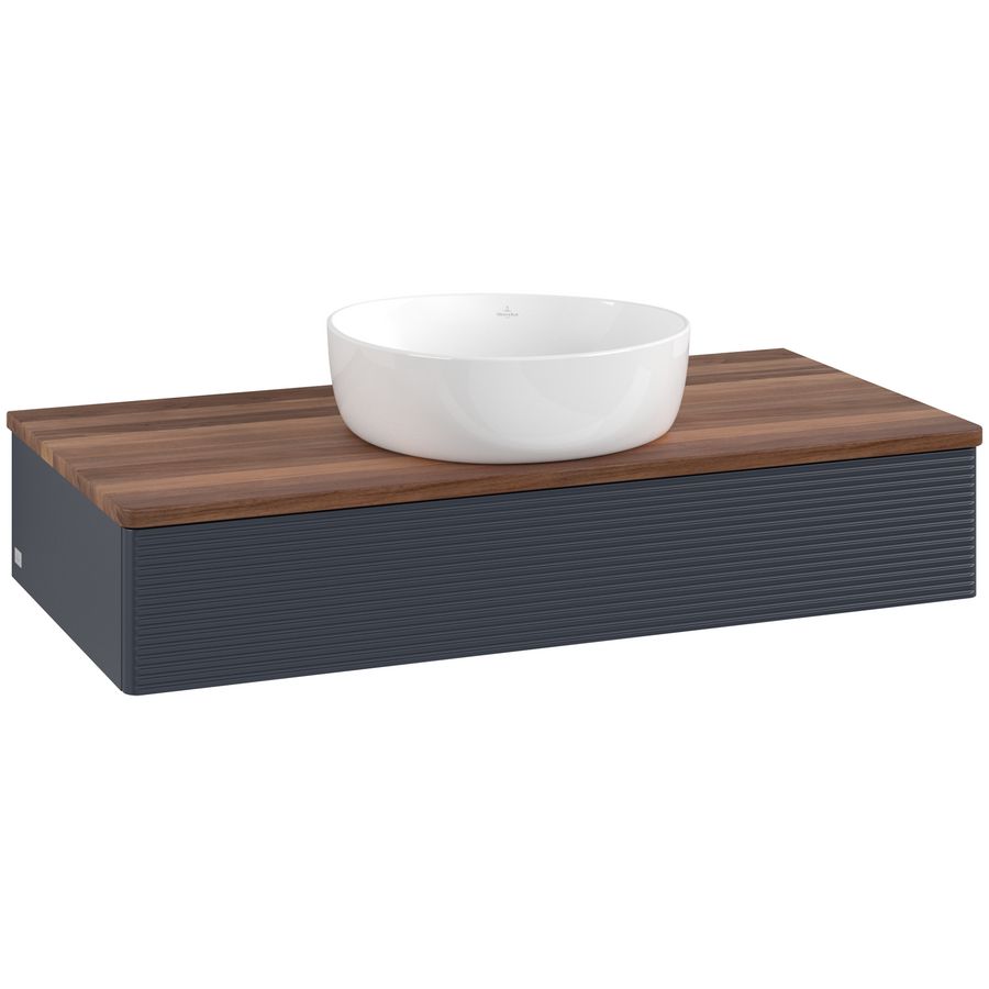Wastafelonderkast Antao 1000x190x500mm Mid.Blue Matt Lacquer L09112HG