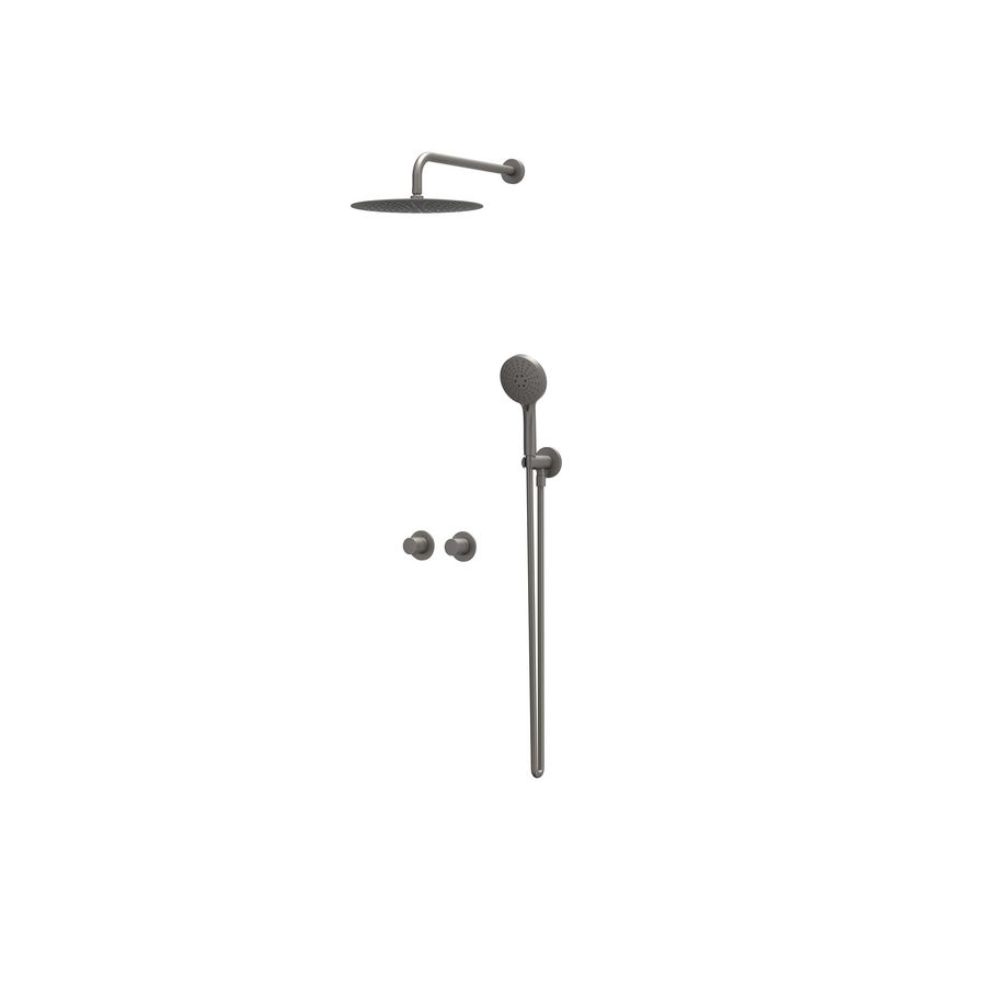 Afbouwdeel regendouche IVY combiset Bond 3 inbouwthermostaat symmetry gebor. metal black CSB3EXGMCAA excl. inbouwbox