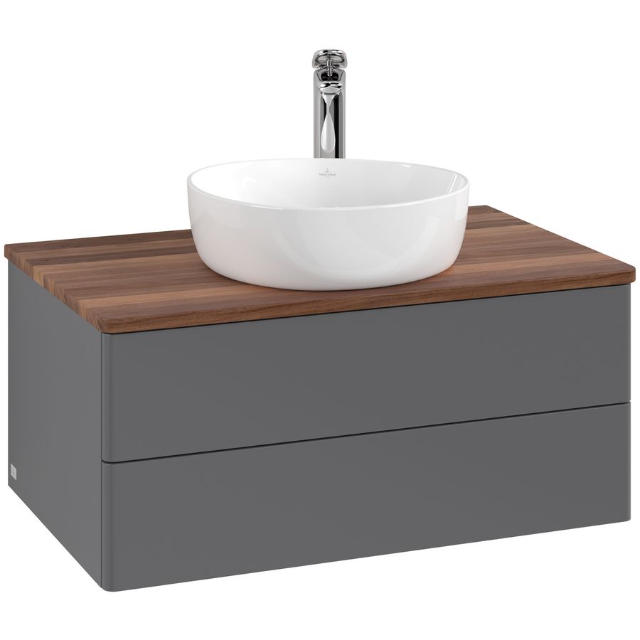 Wastafelonderkast Antao 800x360x500mm Antr. Matt Lacquer L19052GK