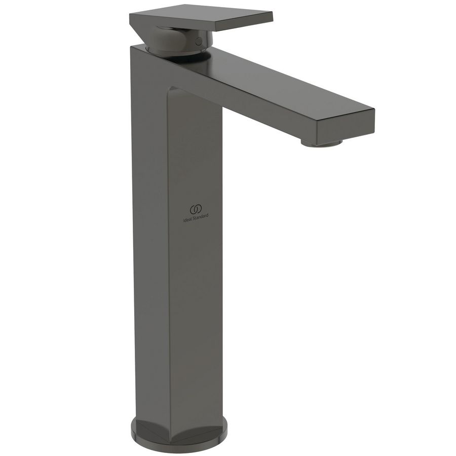 Wastafelmengkraan verhoogd 5l/min m. waste magnetic grey Extra