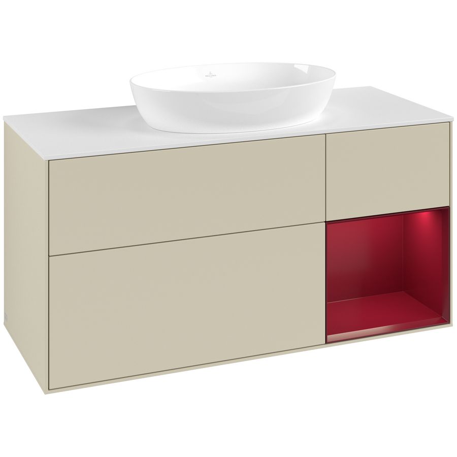 Wastafelonderkast Finion 1200x603x501mm S.Grey Matt Lacquer GA71HBHJ