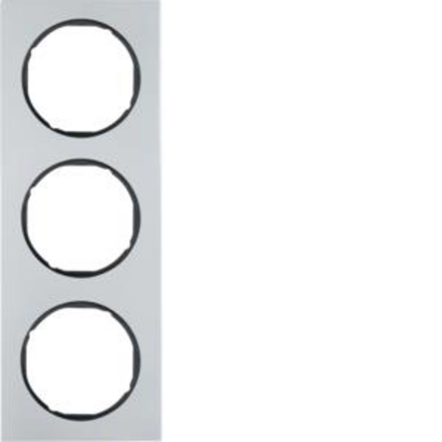 Afdekraam 3-v berker R.3 aluminium/zwart