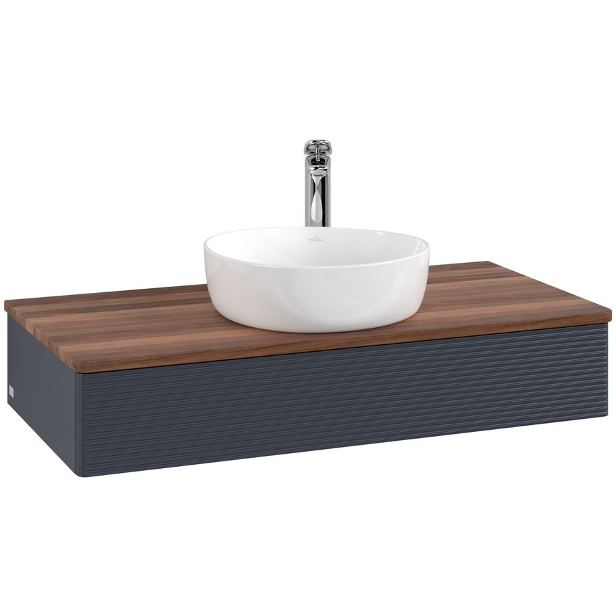 Wastafelonderkast Antao 1000x190x500mm Mid.Blue Matt Lacquer L09152HG