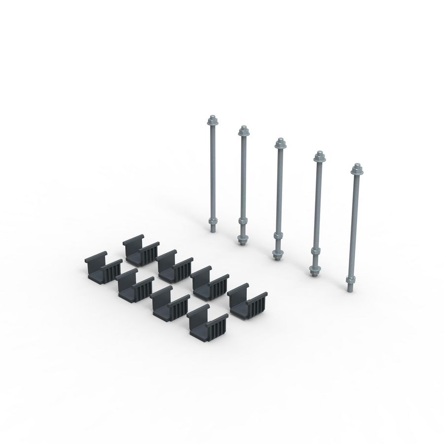 Kit Railstelhouder voor dubbele AluminiumC-rails 3200A
