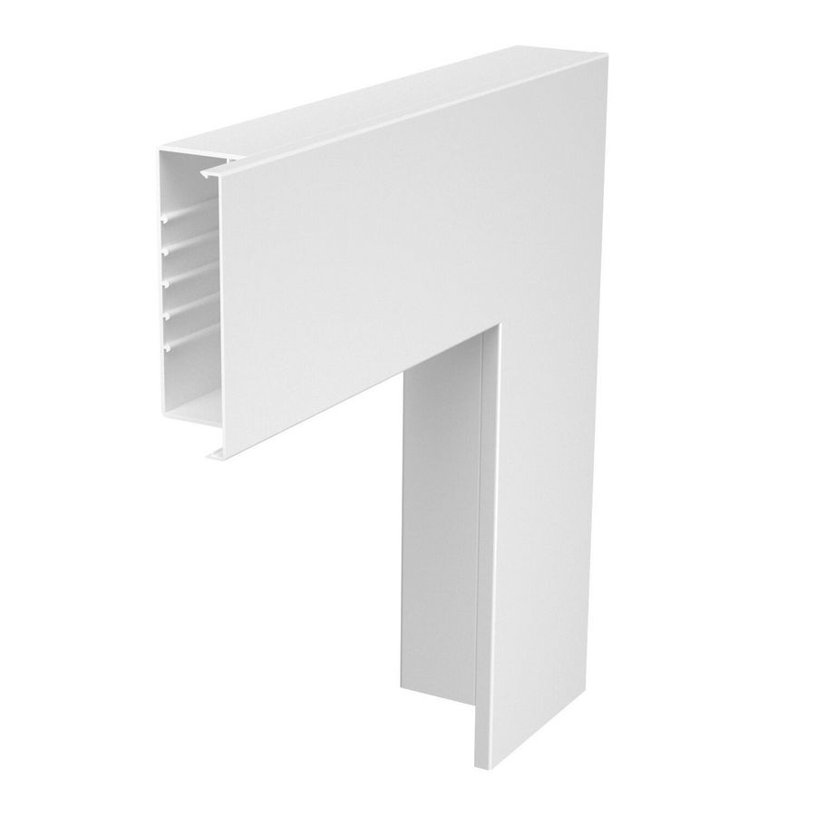 Platte hoek 470x170x80 polyvinylchlorid puur wit