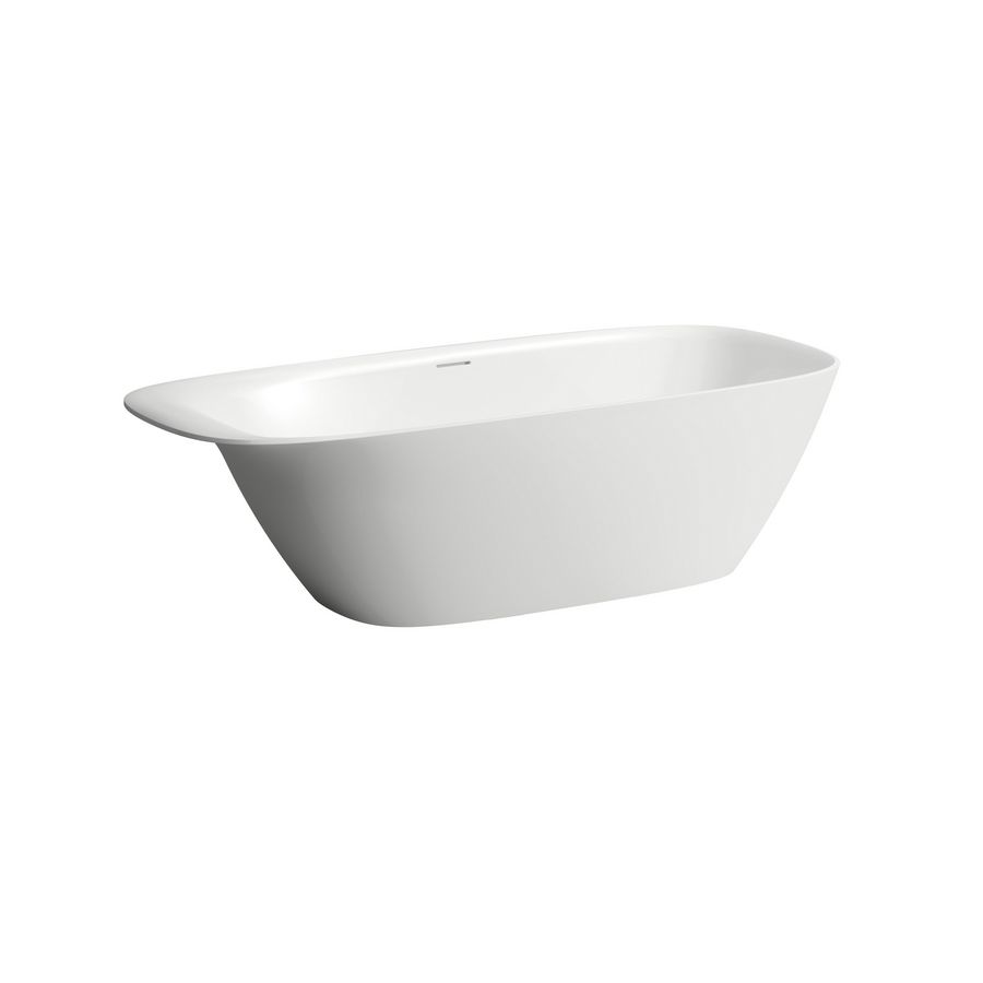 vrijstaand bad 1800x800mm m. overl. incl. click-clack waste wit