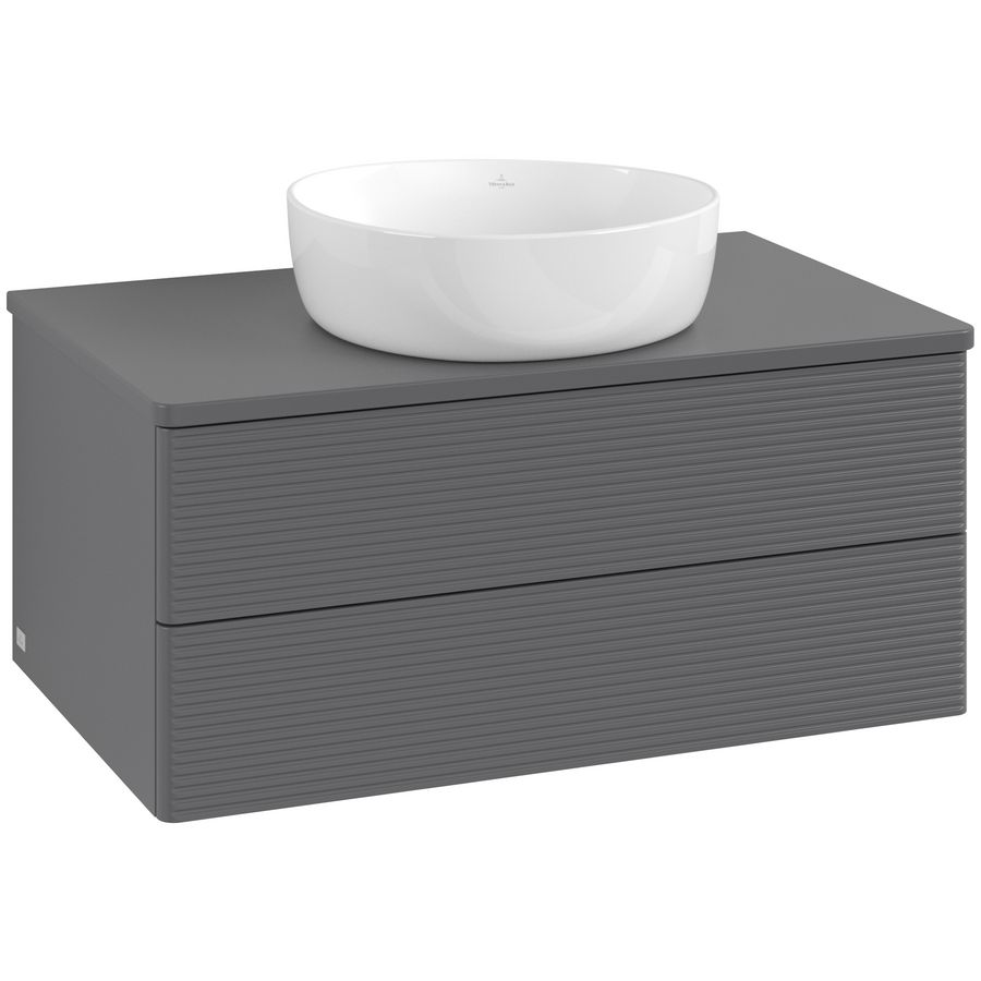 Wastafelonderkast Antao 800x360x500mm Antr. Matt Lacquer L19150GK