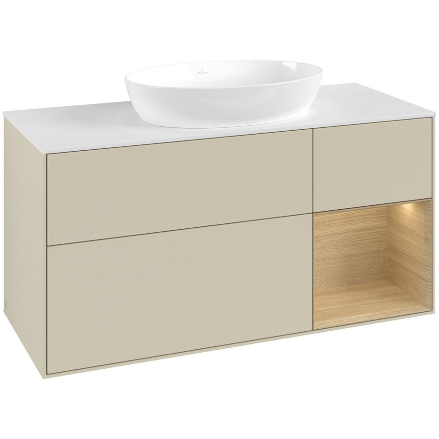 Wastafelonderkast Finion 1200x603x501mm S.Grey Matt Lacquer GA71PCHJ