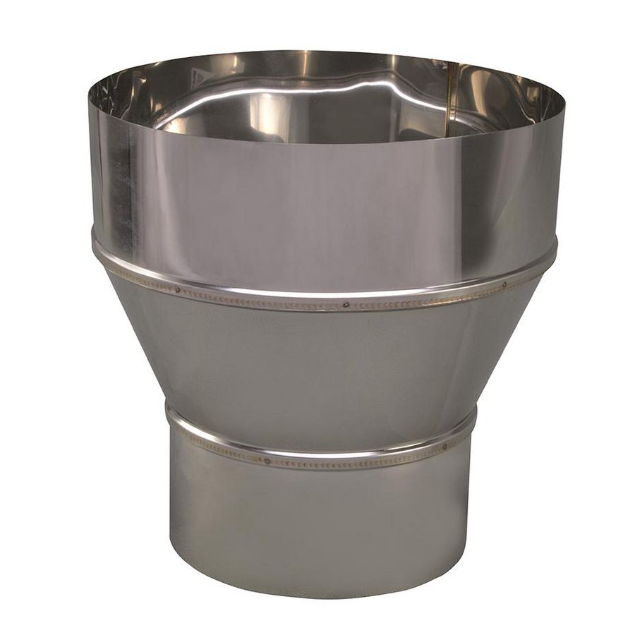 EW RVS verloopstuk 124mm uitw. - 180mm