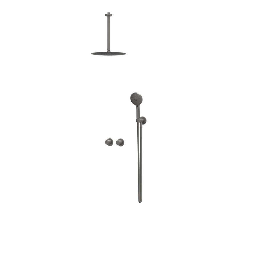 Afbouwdeel regendouche IVY combiset Bond 3 inbouwthermostaat symmetry gebor. metal black CSB3EXGMCCA excl. inbouwbox