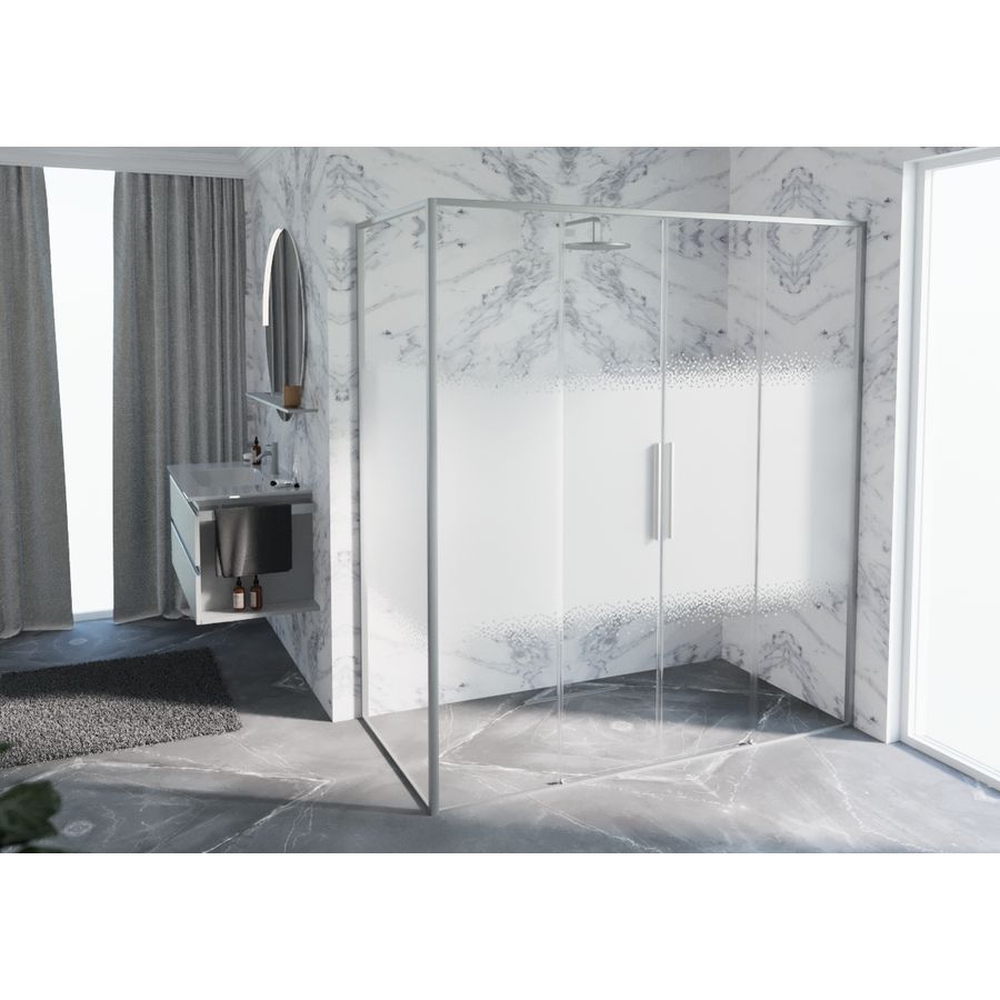 Schuifdeur RIGA 2A 1790-1820x2000mm Rose-1 motief profiel matchroom