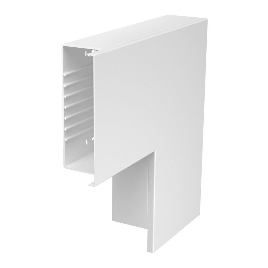 Platte hoek 400x230x100 polyvinylchlorid puur wit