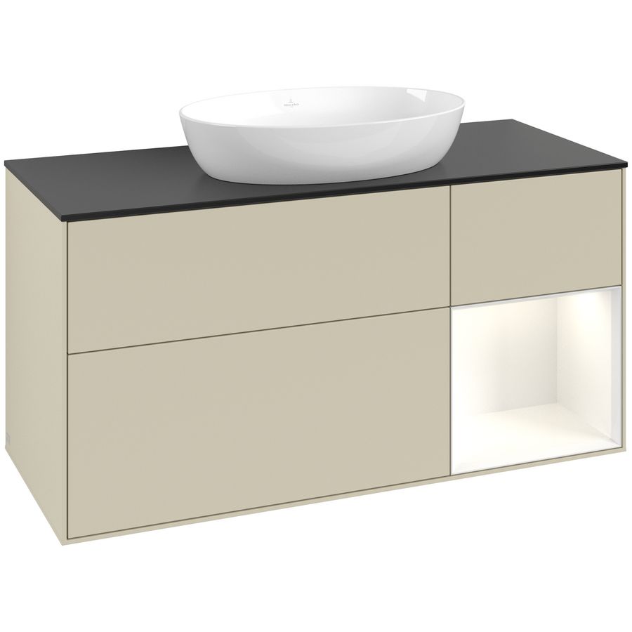Wastafelonderkast Finion 1200x603x501mm S.Grey Matt Lacquer GA72GFHJ