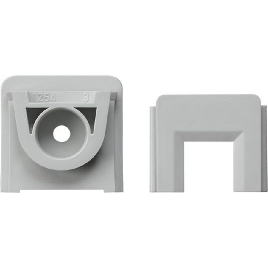 Adapter kabelinvoer kanaal 15x15mm spatwaterdicht opbouw grijs