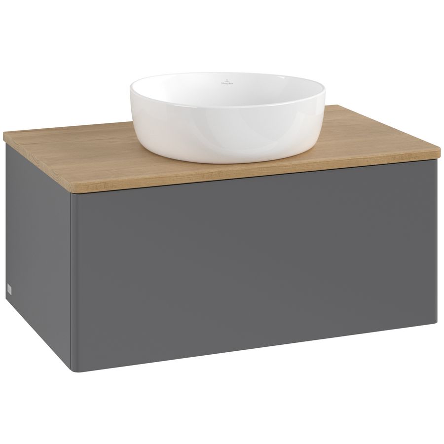 Wastafelonderkast Antao 800x360x500mm Antr. Matt Lacquer L30011GK