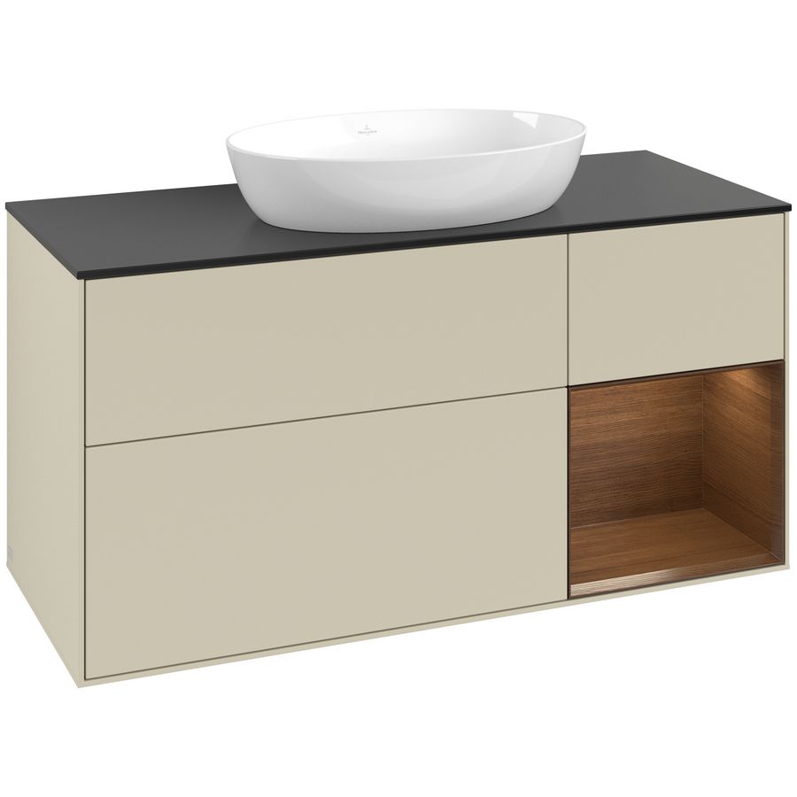 Wastafelonderkast Finion 1200x603x501mm S.Grey Matt Lacquer GA72GNHJ
