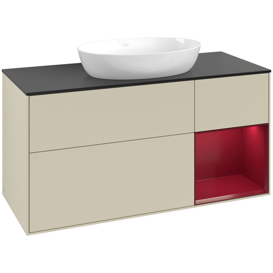 Wastafelonderkast Finion 1200x603x501mm S.Grey Matt Lacquer GA72HBHJ