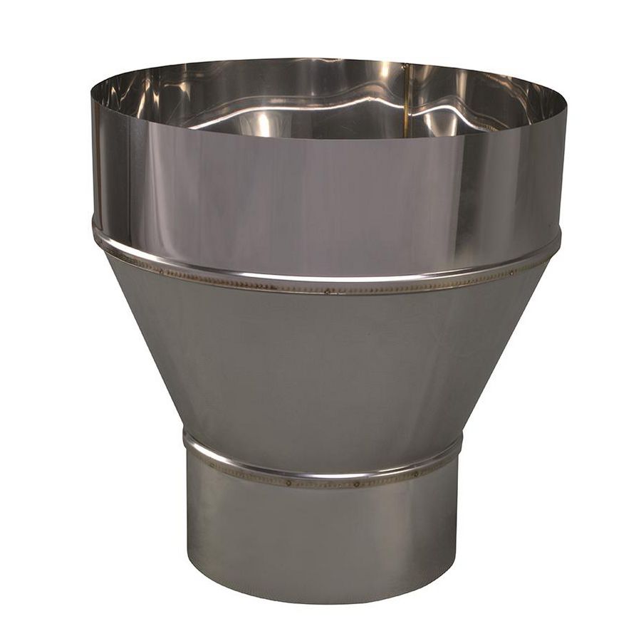 EW RVS verloopstuk 124mm uitw. - 200mm