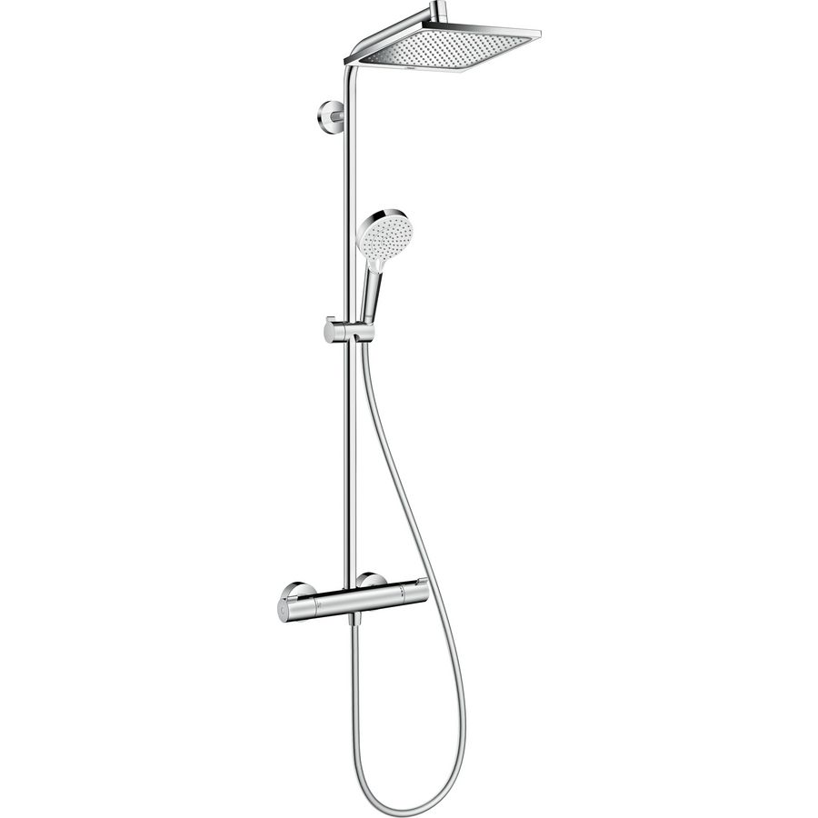 Crometta E240 Showerpipe douchecombinatie wit/chroom