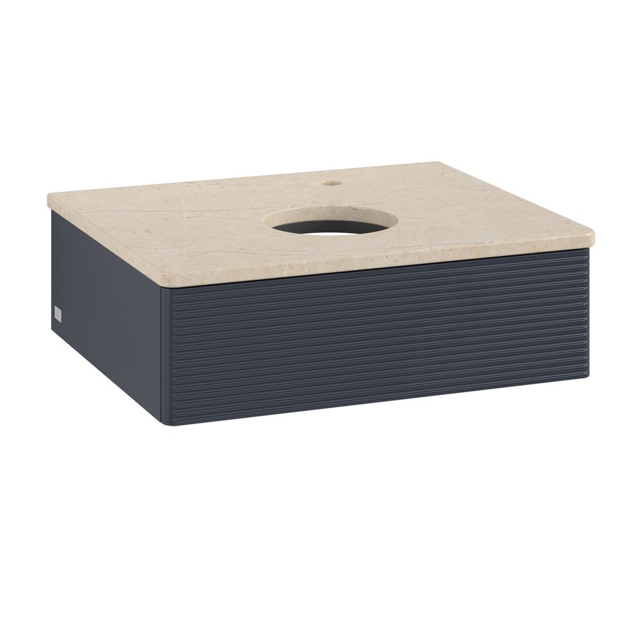 Wastafelonderkast Antao 600x190x500mm Mid.Blue Matt Lacquer L07153HG
