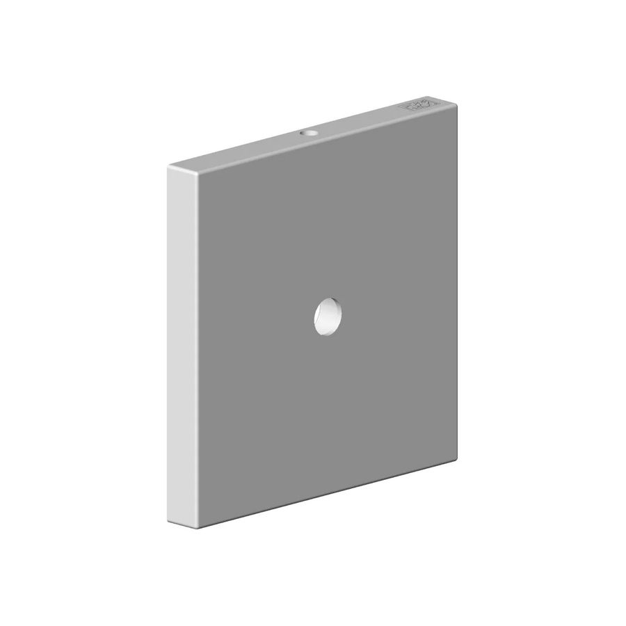 Rozet 80x80x9mm Dark Platinum gebors.