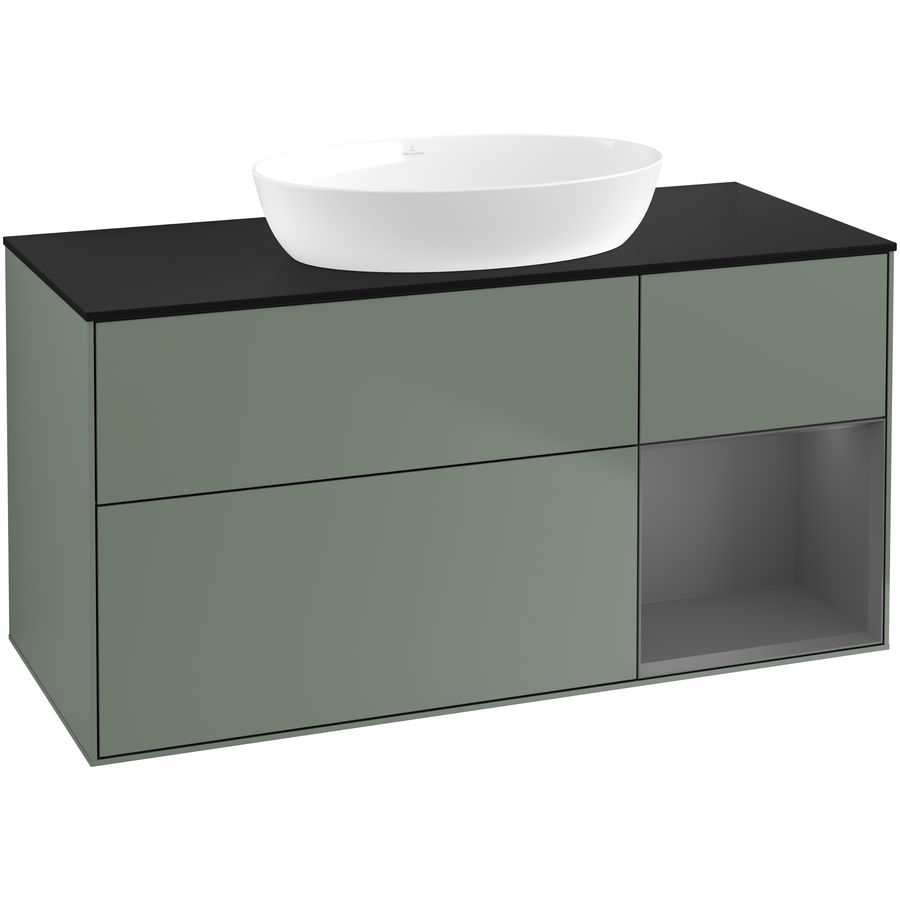Wastafelonderkast Finion 1200x603x501mm Olive Matt Lacquer FA72GKGM