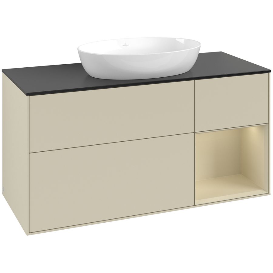 Wastafelonderkast Finion 1200x603x501mm S.Grey Matt Lacquer GA72HJHJ