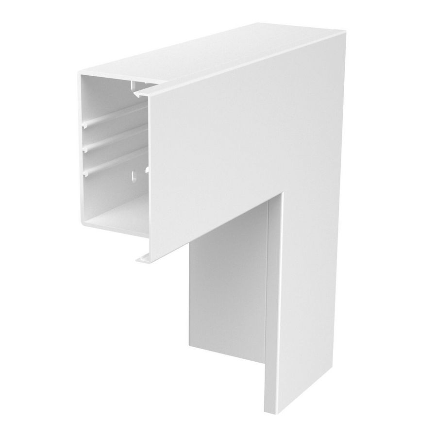 Platte hoek 300x130x100 polyvinylchlorid puur wit