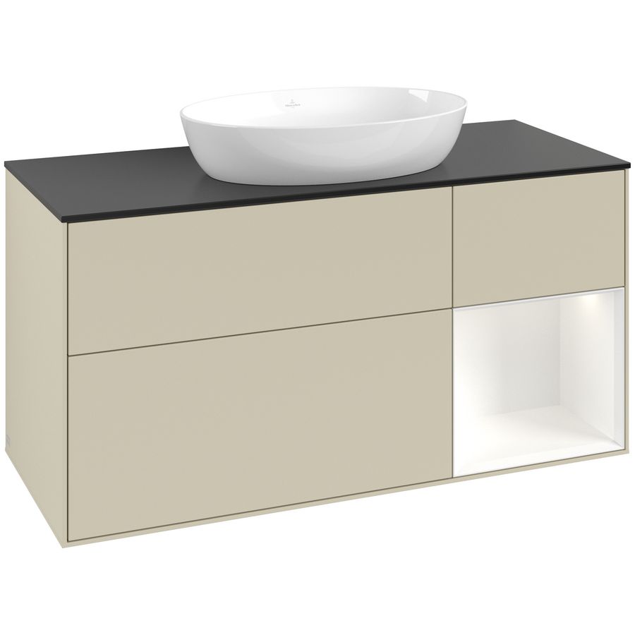 Wastafelonderkast Finion 1200x603x501mm S.Grey Matt Lacquer GA72MTHJ