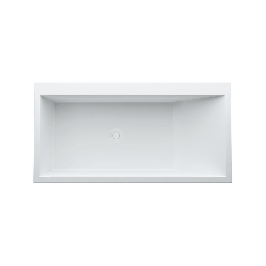 Inbouwbad 1700x860mm hoek links met frame wit H2243310006161