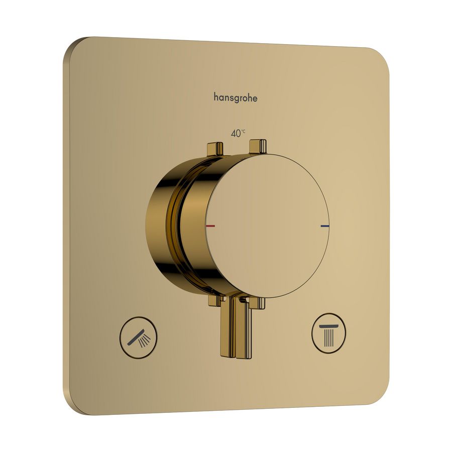 Inbouwthermostaat 2 functies Ecostat Comfort Q Polished Gold-Optic